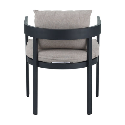 - Ardenvale Outdoor Acacia Wood 5-Piece Dining Set with Aluminum Frame Chairs and Cushions