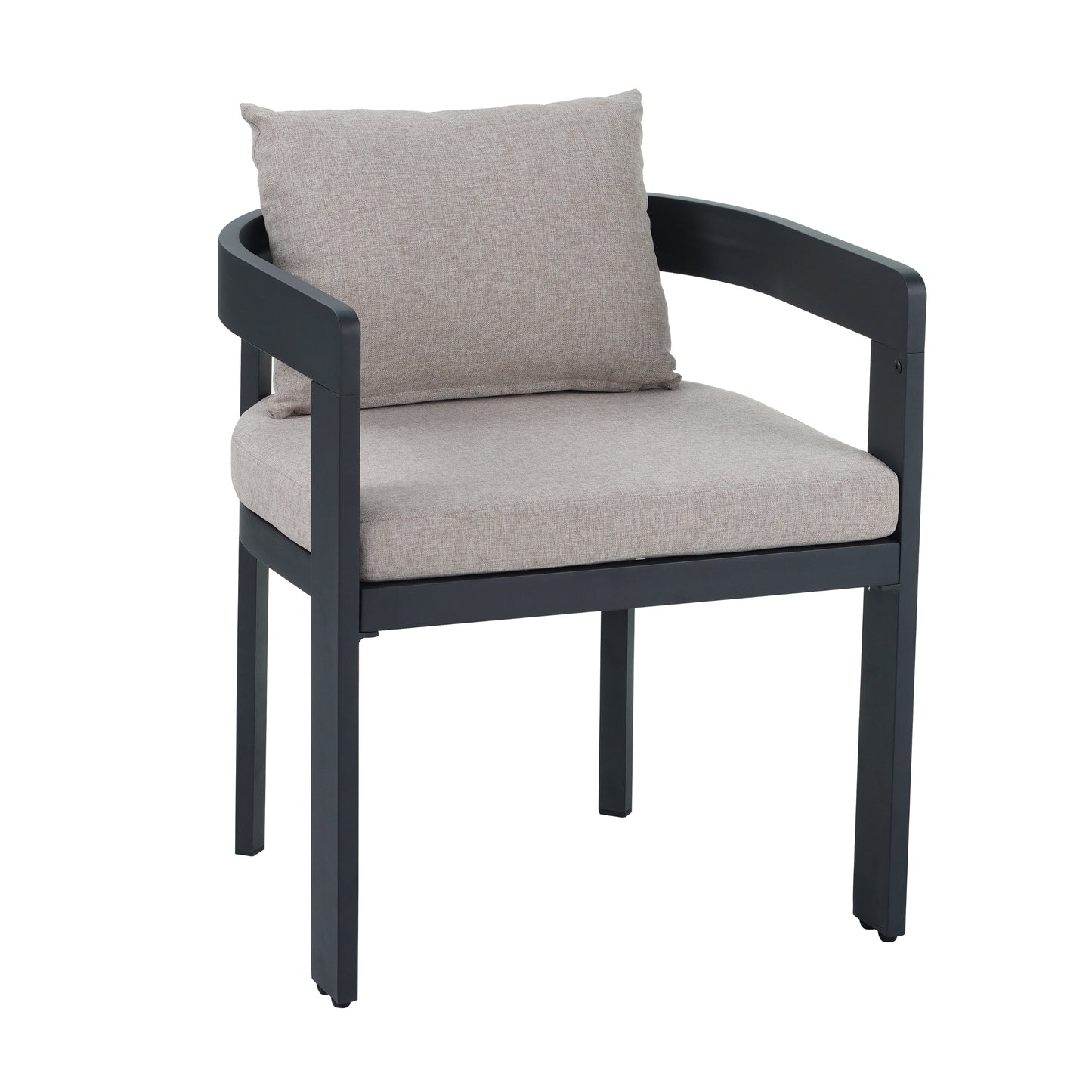 - Ardenvale Outdoor Acacia Wood 5-Piece Dining Set with Aluminum Frame Chairs and Cushions