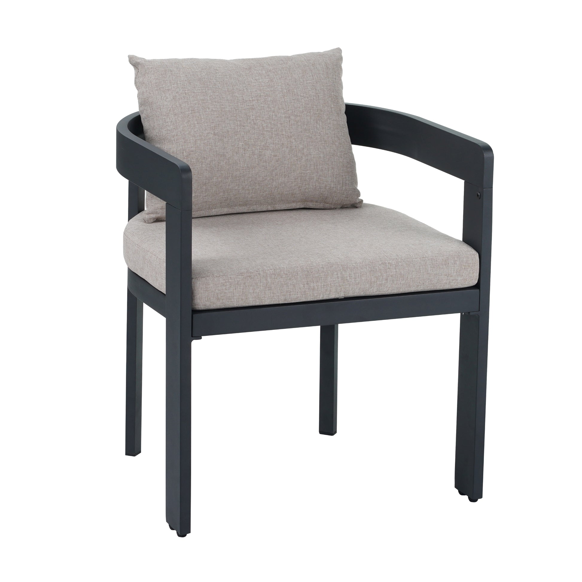 - Ardenvale Outdoor Acacia Wood 5-Piece Dining Set with Aluminum Frame Chairs and Cushions