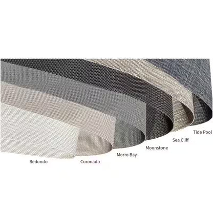 Morro Bay Grey Motorized Outdoor Patio Roller Shade with Valance 48 In. W X 96 In. L